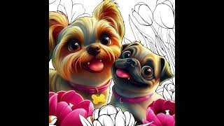 LOVE YOUR PET dog love mypet coloring youtubeshorts youtubevideo fyp fypシ゚ [upl. by Aerdnod]