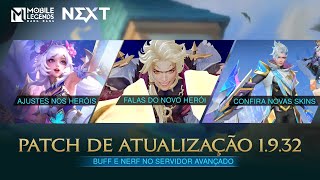 Destaques da Atualização 1932  Servidor Avançado  Mobile Legends Bang Bang [upl. by Ajaj]