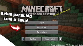 ✅DEIXE SEU MINECRAFT BEDROCKPE IGUAL AO JAVA MINECRAFT PE 121✅ [upl. by Nayarb]