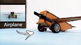 How To Make an Airplane with DC Motor  DIY Cardboard aeroplane [upl. by Burley]