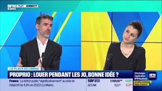 📺 Replay BFM Business  Louer pendant les JO bonne idée  avec Matthieu Douchy [upl. by Collen]