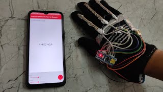 Smart Gloves Using Arduino Nano with Bluetooth speaker [upl. by Anaela]