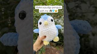 Make a pudgy penguin with me 🥹🩵🐧 crochet amigurumis pudgypenguinsofficial [upl. by Ellehcsar]