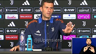 Conferenza stampa THIAGO MOTTA pre JuveParma quotCon Gatti nessun problema Koopmeiners recuperatoquot [upl. by England]