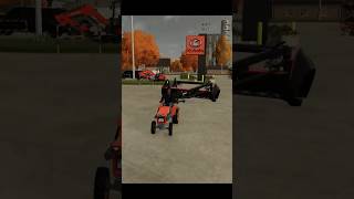 Kubota micro tractor hitched to oversized mower  Farming Simulator 22 fs22 shorts [upl. by Stolzer538]