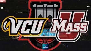 5 VCU vs 4 UMASS A10 Basketball Tournament Quarterfinals Live Game Cast [upl. by Arehs]