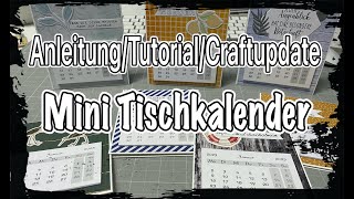 AnleitungTutorialCraftupdate Mini Tischkalender Kalender basteln mit Papier Aufstellkalender DIY [upl. by Noellyn469]