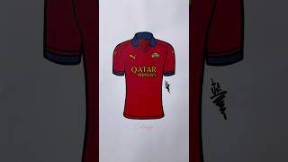 AS Roma jersey Coloring asroma roma futbol futebol football satisfying asmr coloring puma [upl. by Wiley]