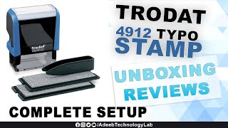 Trodat Printy 4912 Typo Do It Yourself Stamp Kit  Unboxing  Full Setup  AdeebTechLab [upl. by Wilhelmine]