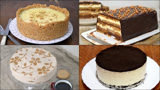 4 Tartas sin horno FÁCILES y DELICIOSAS Recopilatorio [upl. by Eelamme]