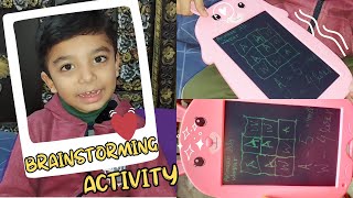 Brain Storming Activity for kids Make boxesSquare by joining dots Armaan Ali and Anabiya vlogs [upl. by Macguiness]