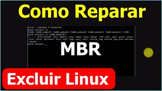 Como reparar MBR do Windows Como excluir o Linux do PC Excluir partição do Linux [upl. by Gennie]