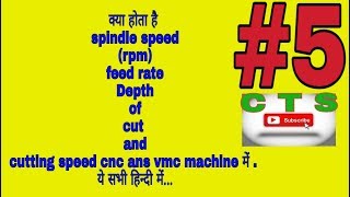 क्या होता है spindle speed rpm  feed rate  Depth of cut and cutting speed cnc machine में [upl. by Kennith95]