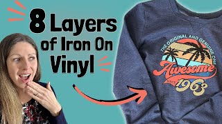 How To Layer Heat Transfer Vinyl  Iron On Tips and Tricks with Cricut [upl. by Philomena]