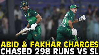 Abid Ali amp Fakhar Zaman Charges  Pakistan Chased 298 Runs vs Sri Lanka  ODI  PCB  M1D2A [upl. by Dich351]