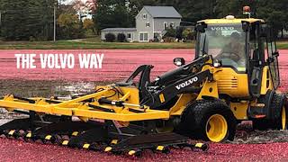 Volvo Compact Wheel Loaders Help in Cranberry Harvest [upl. by Yleve662]