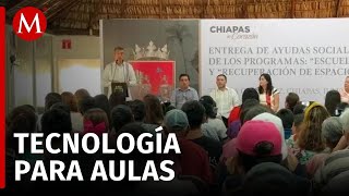 El gobernador de Chiapas entrega apoyos sociales a estudiantes de Tuxtla [upl. by Novick]