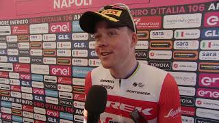 Mads Pedersen  Interview at the finish  Stage 6  Giro dItalia 2023 [upl. by Laurena]