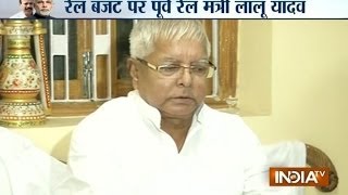 Former Railway Minister Lalu Prasad Yadav mocks the Rail Budget 2014 [upl. by Ardried616]