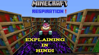 Use Of Respiration Enchantment Book In Hindi  Minecraft [upl. by Pogah]