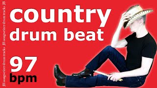 Country Drum Beat 97 BPM 🥁 Drum Backing Track  11 [upl. by Leihcey]