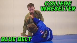 College Wrestler Vs Jiu Jitsu Blue Belt [upl. by Denni]