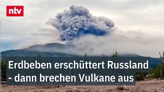 Erdbeben erschüttert Russland  dann brechen Vulkane aus  ntv [upl. by Atinas630]