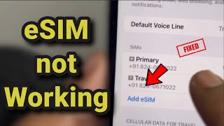 eSIM not working in iPhone  How to Fix [upl. by Atined]