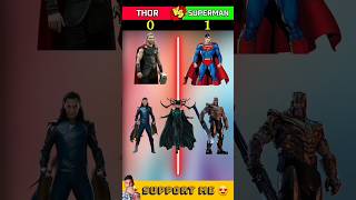 Thor Vs superman marvel​ shortsviral​ vs​ thor​ superman​ avengers​ hela​ thanos​ versus [upl. by Janean67]