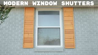 How To Build Modern Window Shutters  Modern Builds [upl. by Oirogerg]