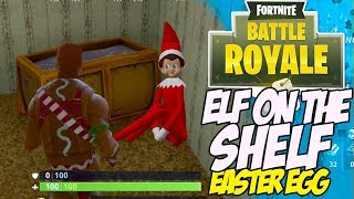 Fortnite Battle Royale Secret Elf on The SHELF Easter egg [upl. by Biddle873]