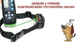 Zapínání a vypínání elektronického výcvikového obojku Dcontrol [upl. by Enivid]