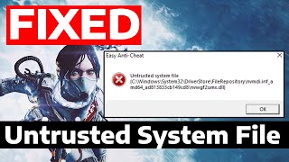 How To Fix Apex Legends Untrusted System File [upl. by Enaid607]