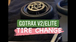 GOTRAX V2XR FRONT amp REAR TIRE CHANGE [upl. by Ttemme673]