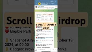 Scroll 📜 Airdrop Claim Start scroll airdropcrypto scrollairdrop [upl. by Notlil54]