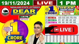 LIVE Lottery 100 PM Dear Nagaland state lottery live draw result 19112024  Lottery live [upl. by Kandace]