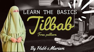 How To Make Jilbab  Free pattern  cutting and stitching step by step  DIY [upl. by Thalassa]