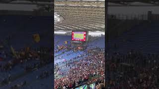 Ingresso tifosi Curva Sud dopo contestazione Roma Udinese [upl. by Irac]