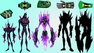 Chromastone ben 10 all forms with different omnitrix and fanmade coloring final form [upl. by Schram]