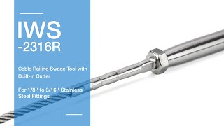 IWISS IWS 2316R CABLE RAILING SWAGE TOOL [upl. by Notecnirp]