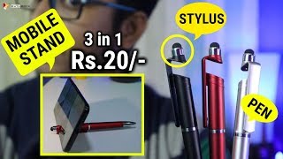 3 in 1 Pen with Smartphone Stand Holder amp Stylus Only Rs20  HINDI  Data Dock [upl. by Gaylord]