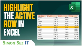 How to Highlight the Active Row in Microsoft Excel [upl. by Nicram]