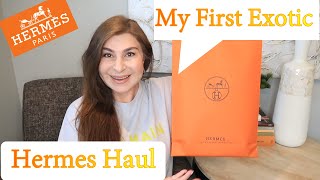 Hermes Unboxing Haul  Hermes Trip Espadrilles  Hermes Exotic CDC24 Bracelet  OxanaLV [upl. by Eloken]