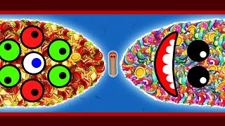 Snake worm zoneio New Epic Level Gamepaly And Leaderboard Top1 And Another video link description [upl. by Erodavlas683]