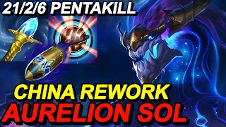 Wild Rift China Rework Aurelion Sol Mid Gameplay  Ashen Lord Aurelion Sol  Build amp Rune [upl. by Nysila]