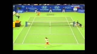 Serena Williams v Virginia Ruano Pascual Hopman Cup WTA HIghlights [upl. by Alaehs]