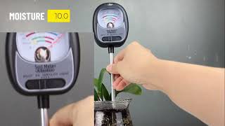 AiGerdinn 4in1 Soil Test Kit Soil Moisture MeterLightFertilitySoil pH Meter for Gardening [upl. by Fradin]