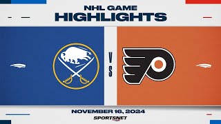 NHL Highlights  Sabres vs Flyers  November 16 2024 [upl. by Ettenom]