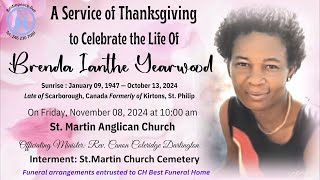 Live Stream of Funeral Service for Brenda Ianthe Yearwood [upl. by Gusty654]