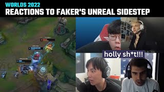 Compilation Casters amp Streamers reactions to Fakers unreal sidestep  Worlds 2022  T1 vs RNG [upl. by Loziram]